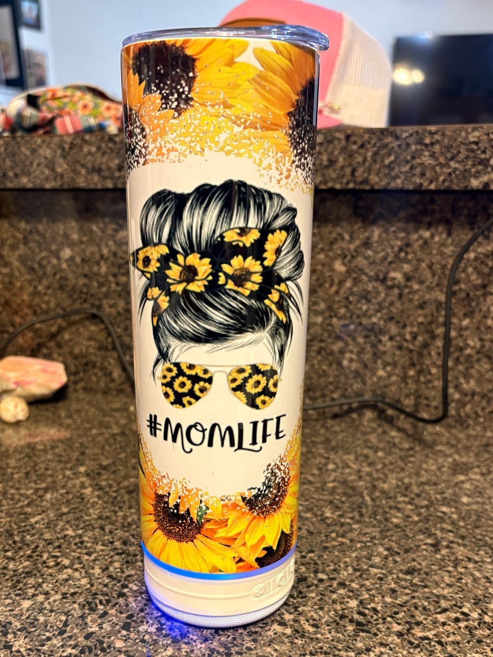 #MOMLIFE Sunflower Stainless Tumbler - speaker